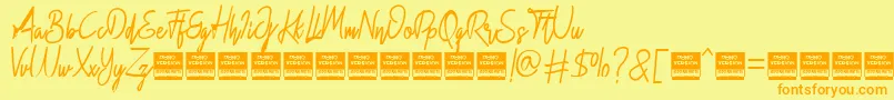 Hidario Demo Font – Orange Fonts on Yellow Background