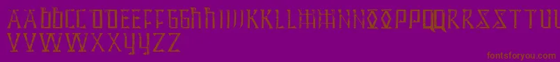 Hidden Archives  PERSONNAL USE ONLY Font – Brown Fonts on Purple Background