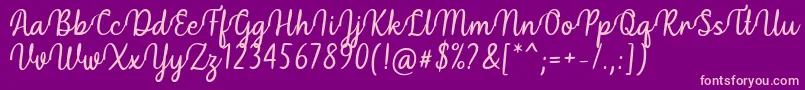 Hidea Font by Situjuh 7NTypes Font – Pink Fonts on Purple Background