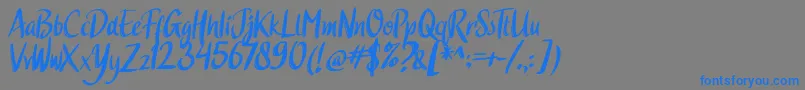 Higeja FREE-Schriftart – Blaue Schriften auf grauem Hintergrund