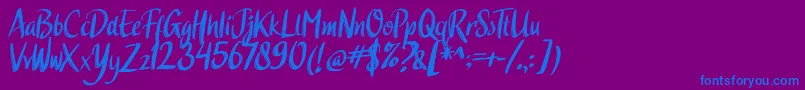 Higeja FREE Font – Blue Fonts on Purple Background