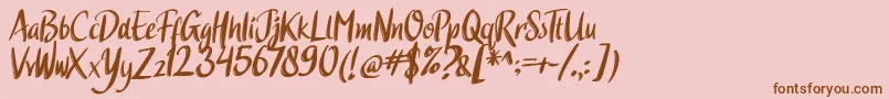 Higeja FREE Font – Brown Fonts on Pink Background