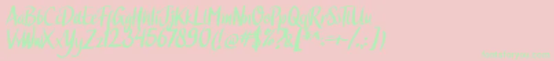 Higeja FREE Font – Green Fonts on Pink Background