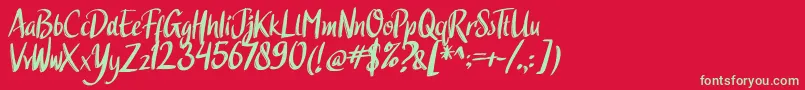 Higeja FREE Font – Green Fonts on Red Background