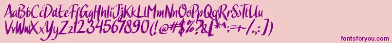 Higeja FREE Font – Purple Fonts on Pink Background