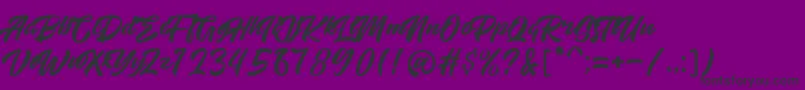 High Amelliya Font – Black Fonts on Purple Background