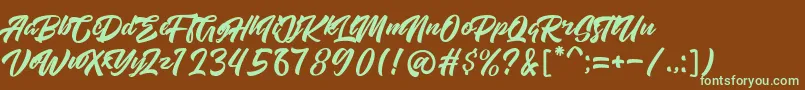 High Amelliya Font – Green Fonts on Brown Background