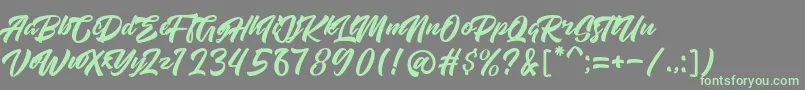 High Amelliya Font – Green Fonts on Gray Background