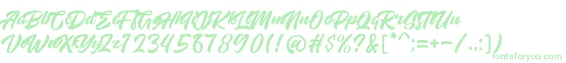 High Amelliya Font – Green Fonts on White Background