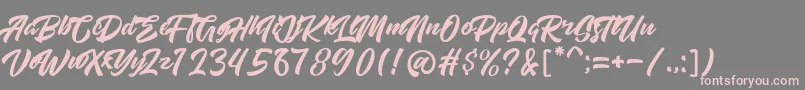 High Amelliya Font – Pink Fonts on Gray Background