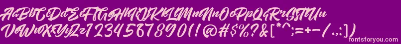 High Amelliya Font – Pink Fonts on Purple Background