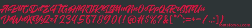 High Amelliya Font – Red Fonts on Black Background