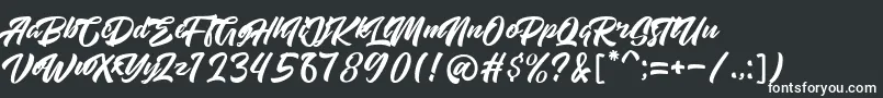 High Amelliya Font – White Fonts on Black Background