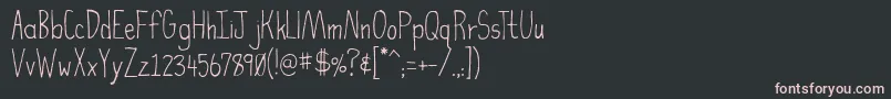 フォントHigh Fiber – 黒い背景にピンクのフォント