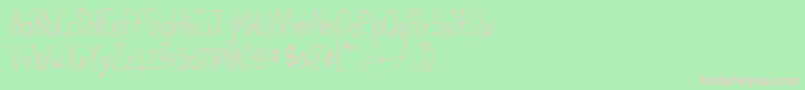 フォントHigh Fiber – 緑の背景にピンクのフォント