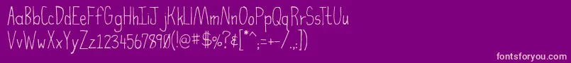 High Fiber Font – Pink Fonts on Purple Background