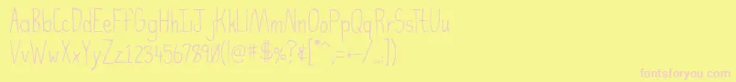 High Fiber Font – Pink Fonts on Yellow Background