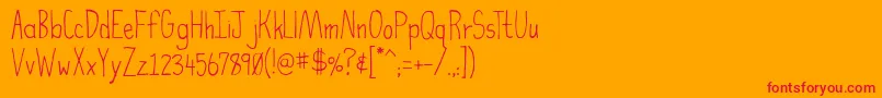 Weitere Informationen zur High Fiber-Schriftart High Fiber-Schriftart – Rote Schriften auf orangefarbenem Hintergrund
