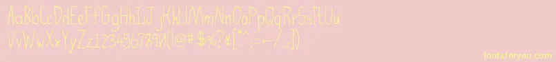 High Fiber Font – Yellow Fonts on Pink Background