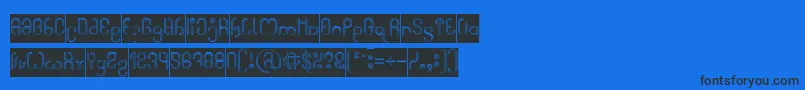 フォントHigh In love Hollow Inverse – 黒い文字の青い背景