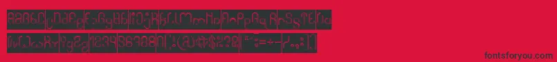 フォントHigh In love Hollow Inverse – 赤い背景に黒い文字