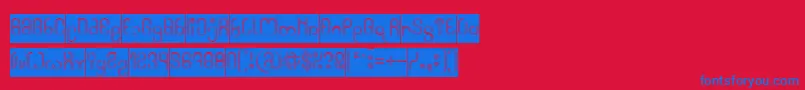 High In love Hollow Inverse Font – Blue Fonts on Red Background