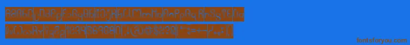 High In love Hollow Inverse Font – Brown Fonts on Blue Background