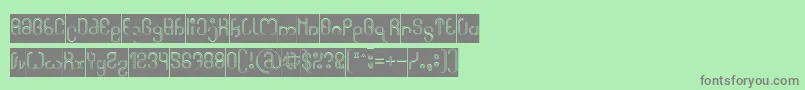 High In love Hollow Inverse Font – Gray Fonts on Green Background