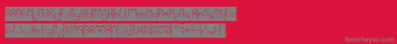 High In love Hollow Inverse Font – Gray Fonts on Red Background