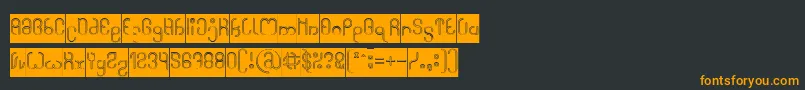 Czcionka High In love Hollow Inverse – pomarańczowe czcionki na czarnym tle