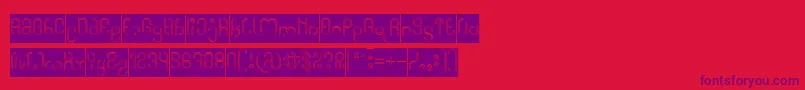 High In love Hollow Inverse Font – Purple Fonts on Red Background