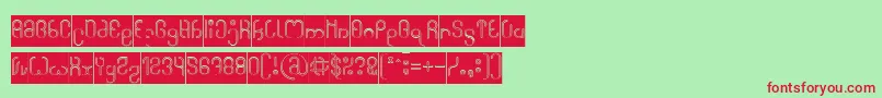 High In love Hollow Inverse Font – Red Fonts on Green Background