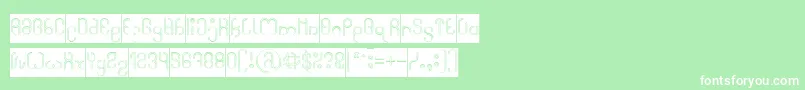 High In love Hollow Inverse Font – White Fonts on Green Background