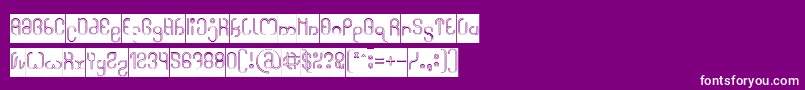High In love Hollow Inverse Font – White Fonts on Purple Background