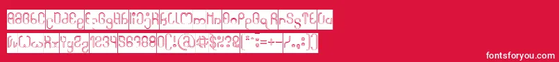 High In love Hollow Inverse Font – White Fonts on Red Background