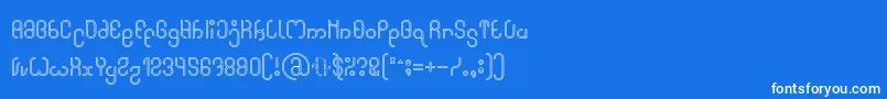 High In love Hollow Font – White Fonts on Blue Background