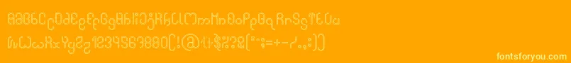 High In love Hollow-Schriftart – Gelbe Schriften auf orangefarbenem Hintergrund