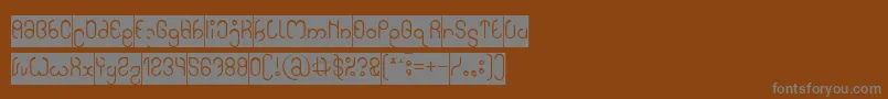 フォントHigh In love Inverse – 茶色の背景に灰色の文字