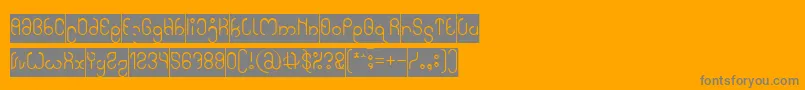 High In love Inverse-Schriftart – Graue Schriften auf orangefarbenem Hintergrund