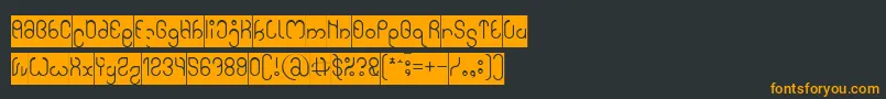 フォントHigh In love Inverse – 黒い背景にオレンジの文字