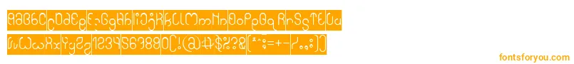 フォントHigh In love Inverse – 白い背景にオレンジのフォント