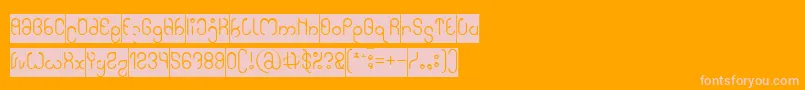 High In love Inverse Font – Pink Fonts on Orange Background