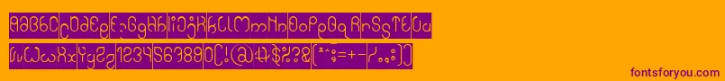 High In love Inverse Font – Purple Fonts on Orange Background