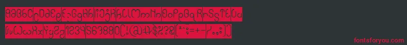 フォントHigh In love Inverse – 黒い背景に赤い文字