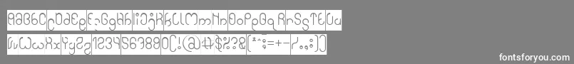 フォントHigh In love Inverse – 灰色の背景に白い文字