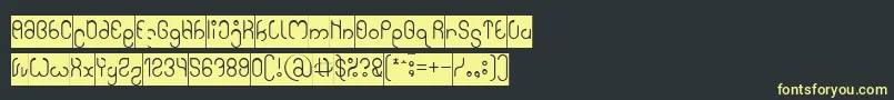 High In love Inverse-fontti – keltaiset fontit mustalla taustalla