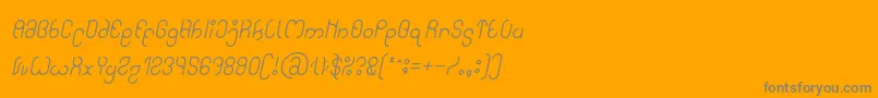 Fonte High In love Italic – fontes cinzas em um fundo laranja