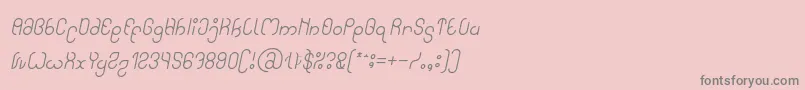 High In love Italic-Schriftart – Graue Schriften auf rosa Hintergrund