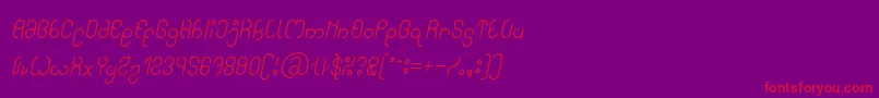 High In love Italic Font – Red Fonts on Purple Background