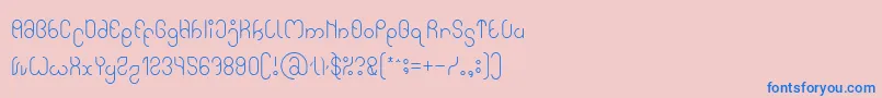 High In love light Font – Blue Fonts on Pink Background